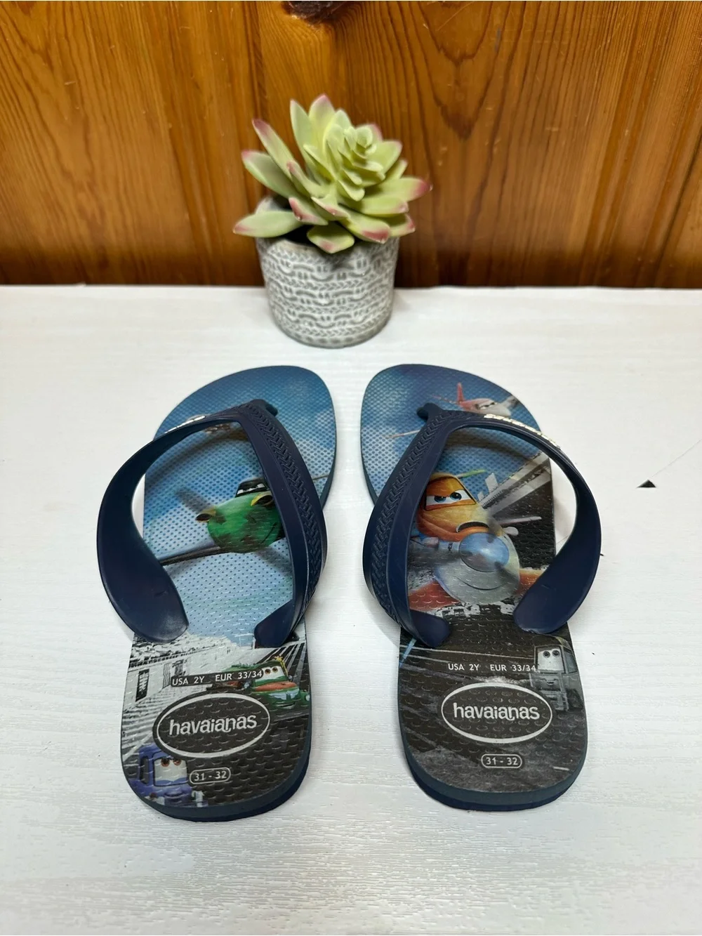 Havaianas Blue Graphic Flip Flops